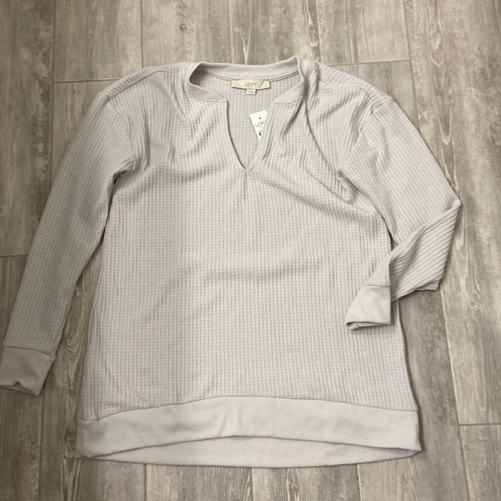 NWT! Loft SOFT waffle weave top/sweatshirt
